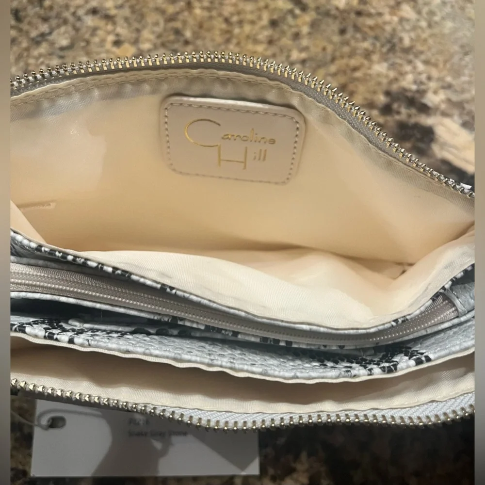 NWT Snakeskin Crossbody Wristlet Clutch